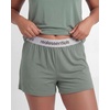 image:image2 Pack Womens Pajama Sets 2 Piece Boxy Tee Sleep Shorts PJs Sleepwear CuteCharcoal Heather  Solid Iceberg Green