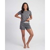 image:image2 Pack Womens Pajama Sets 2 Piece Boxy Tee Sleep Shorts PJs Sleepwear CuteGrey Heather  Charcoal Heather