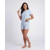 image:image2 Pack Womens Pajama Sets 2 Piece Boxy Tee Sleep Shorts PJs Sleepwear CuteSolid Ballad Blue  Solid Pale Lilac