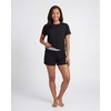 image:image2 Pack Womens Pajama Sets 2 Piece Boxy Tee Sleep Shorts PJs Sleepwear CuteSolid Black  Solid Black