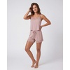 image:image2 Pack Womens Pajama Sets 2 Piece Lace Trim Cami Tank Shorts Sleepwear PJsSolid Ballad Blue  Solid Pale Lilac
