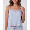 image:image2 Pack Womens Pajama Sets 2 Piece Lace Trim Cami Tank Shorts Sleepwear PJsSolid Ballad Blue  Solid Pale Lilac