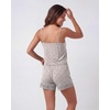 image:image2 Pack Womens Pajama Sets 2 Piece Lace Trim Cami Tank Shorts Sleepwear PJsSolid Navy Blazer  Solid Grey Heather