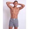 image:image3 Pack Mens Cotton Pajama Shorts Poplin Woven Lounge Sleep PJs with PocketsSolid Black  Vintage Indigo Plaid  Moonbeam Check