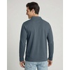 image:image3 Pack Mens Cotton Pique Long Sleeve Polo Shirts Golf Collared WorkBlack  Black  Charcoal  Stormy Weather
