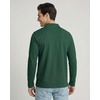 image:image3 Pack Mens Cotton Pique Long Sleeve Polo Shirts Golf Collared WorkBlack  Green  Quite Shade  Dawn Blue