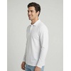 image:image3 Pack Mens Cotton Pique Long Sleeve Polo Shirts Golf Collared WorkWhite  White  White  White