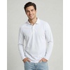 image:image3 Pack Mens Cotton Pique Long Sleeve Polo Shirts Golf Collared WorkWhite  White  White  White