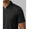 image:image3 Pack Mens Dry Fit Polo Shirts Quarter Zip Short Sleeve Collared Tees WorkSolid Black  Solid Black  Solid Black
