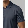 image:image3 Pack Mens Dry Fit Polo Shirts Quarter Zip Short Sleeve Collared Tees WorkSolid Black  Solid Navy Blazer  Solid Quiet Shade