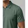 image:image3 Pack Mens Dry Fit Polo Shirts Quarter Zip Short Sleeve Collared Tees WorkSolid Black  Solid Pine Grove  Solid Ultimate Grey