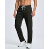 image:image3 Pack Mens French Terry Sweatpants Open Bottom Cotton Lounge Gym PocketsBlack  Black  Black