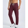 image:image3 Pack Mens French Terry Sweatpants Open Bottom Cotton Lounge Gym PocketsBlack  Burgundy  Navy Blazer