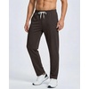 image:image3 Pack Mens French Terry Sweatpants Open Bottom Cotton Lounge Gym PocketsBlack  Chocolate Torte  Abbey Stone