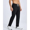 image:image3 Pack Mens French Terry Sweatpants Open Bottom Cotton Lounge Gym PocketsBlack  Hunter Green  Quite Shade