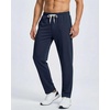 image:image3 Pack Mens French Terry Sweatpants Open Bottom Cotton Lounge Gym PocketsBlack  Navy Blazer  Charcoal Heather