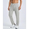 image:image3 Pack Mens French Terry Sweatpants Open Bottom Cotton Lounge Gym PocketsBlack  Quite Shade  Grey Heather
