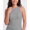 image:image3 Pack Womens Cotton Ribbed Tank Tops Sleeveless Crew Neck Basic LayeringSolid Black  Grey Heather  Solid Bright White