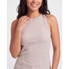 image:image3 Pack Womens Cotton Ribbed Tank Tops Sleeveless Crew Neck Basic LayeringSolid Black  Solid Chocolate Torte  Solid Moonbeam