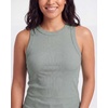 image:image3 Pack Womens Cotton Ribbed Tank Tops Sleeveless Crew Neck Basic LayeringSolid Black  Solid Iceberg Green  Solid Orchid Petal