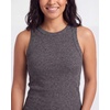 image:image3 Pack Womens Cotton Ribbed Tank Tops Sleeveless Crew Neck Basic LayeringSolid Black  Solid Navy Blazer  Charcoal Heather