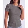 image:image3 Pack Womens Cotton Ribbed Tshirts Short Sleeve Crew Neck Tees Basic TopsSolid Black  Solid Navy Blazer  Charcoal Heather