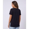 image:image3 Pack Womens Cotton Tshirts Split Hem Short Sleeve Crew Neck Tees TopsSolid Black  Solid Burgundy  Charcoal Heather