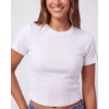 image:image3 Pack Womens Cropped Cotton Tshirts Ribbed Cap Sleeve Tees Going Out TopsSolid Black  Grey Heather  Solid Bright White