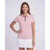 image:image3 Pack Womens Dry Fit Golf Polo Shirts with Zipper Short Sleeve CollaredSolid Black  Solid Ballad Blue  Solid Pale Lilac