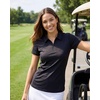 image:image3 Pack Womens Dry Fit Golf Polo Shirts with Zipper Short Sleeve CollaredSolid Black  Solid Ballad Blue  Solid Pale Lilac