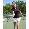 image:image3 Pack Womens Dry Fit Golf Polo Shirts with Zipper Short Sleeve CollaredSolid Black  Solid Black  Solid Black