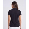 image:image3 Pack Womens Dry Fit Golf Polo Shirts with Zipper Short Sleeve CollaredSolid Black  Solid Chocolate Torte  Solid Moonbeam