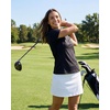 image:image3 Pack Womens Dry Fit Golf Polo Shirts with Zipper Short Sleeve CollaredSolid Black  Solid Navy Blazer  Solid Quiet Shade
