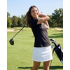 image:image3 Pack Womens Dry Fit Golf Polo Shirts with Zipper Short Sleeve CollaredSolid Black  Solid Plum Perfect  Solid Orchid Petal