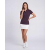 image:image3 Pack Womens Dry Fit Golf Polo Shirts with Zipper Short Sleeve CollaredSolid Black  Solid Plum Perfect  Solid Orchid Petal