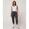 image:image3 Pack Womens Fleece Capri Joggers Cropped Sweatpants Lounge with PocketsSolid Black  Charcoal Heather  Grey Heather