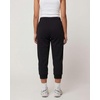 image:image3 Pack Womens Fleece Capri Joggers Cropped Sweatpants Lounge with PocketsSolid Black  Solid Navy Blazer  Charcoal Heather