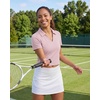 image:image3 Pack Womens Golf Polo Shirts V Neck Short Sleeve Dry Fit Collared TopsSolid Black  Solid Ballad Blue  Solid Pale Lilac
