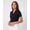 image:image3 Pack Womens Golf Polo Shirts V Neck Short Sleeve Dry Fit Collared TopsSolid Black  Solid Black  Solid Black