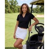image:image3 Pack Womens Golf Polo Shirts V Neck Short Sleeve Dry Fit Collared TopsSolid Black  Solid Navy Blazer  Solid Burgundy