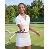 image:image3 Pack Womens Golf Polo Shirts V Neck Short Sleeve Dry Fit Collared TopsSolid Black  Solid Navy Blazer  Solid Burgundy