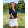 image:image3 Pack Womens Golf Polo Shirts V Neck Short Sleeve Dry Fit Collared TopsSolid Black  Solid Quiet Shade  Solid Bright White