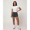 image:image4 Pack Womens Fleece Dolphin Shorts Lounge SweatShorts Comfy Sleep PajamaSolid Black  Charcoal Heather  Grey Heather
