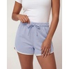 image:image4 Pack Womens Fleece Dolphin Shorts Lounge SweatShorts Comfy Sleep PajamaSolid Black  Solid Ballad Blue  Solid Pale Lilac