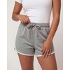 image:image4 Pack Womens Fleece Dolphin Shorts Lounge SweatShorts Comfy Sleep PajamaSolid Black  Solid Burgundy  Grey Heather