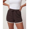 image:image4 Pack Womens Fleece Dolphin Shorts Lounge SweatShorts Comfy Sleep PajamaSolid Black  Solid Chocolate Torte  Solid Moonbeam