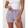 image:image4 Pack Womens Fleece Dolphin Shorts Lounge SweatShorts Comfy Sleep PajamaSolid Black  Solid Iceberg Green  Solid Orchid Petal