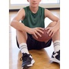 image:image5 Pack Boys Mesh Tank Tops Dry Fit Athletic Sleeveless Shirts Teen KidsSolid Black  Solid Black  Solid Hunter Green  Solid Blue Iolite  Solid Quiet Shade