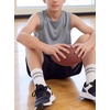 image:image5 Pack Boys Mesh Tank Tops Dry Fit Athletic Sleeveless Shirts Teen KidsSolid Black  Solid Navy Blazer  Solid Quiet Shade  Solid Ultimate Grey  Solid Bright White