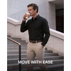 image:imageMens Long Sleeve Cotton Button Down Shirts Casual Work Business TopsSolid Black  Charcoal Heather  Grey Heather